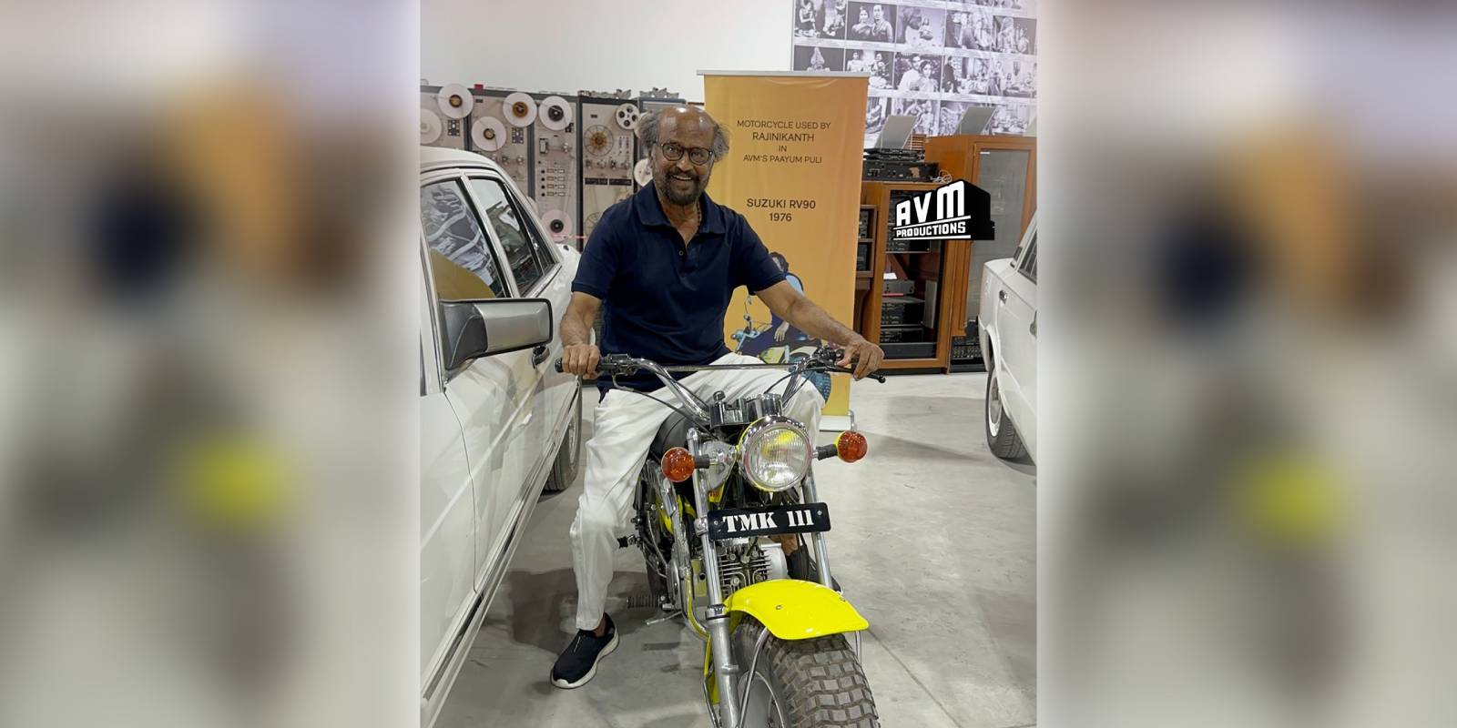 Rajinikanth at the AVM Heritage museum