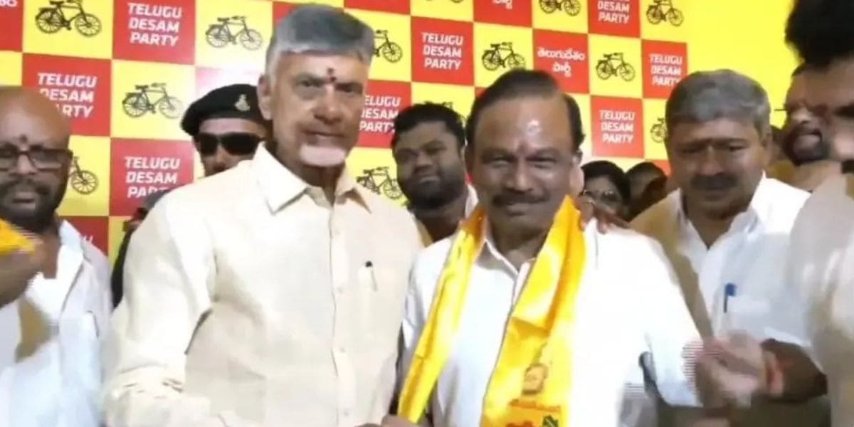 TDP chief Naidu, MP Magunta and his son Raghava. (Supplied)