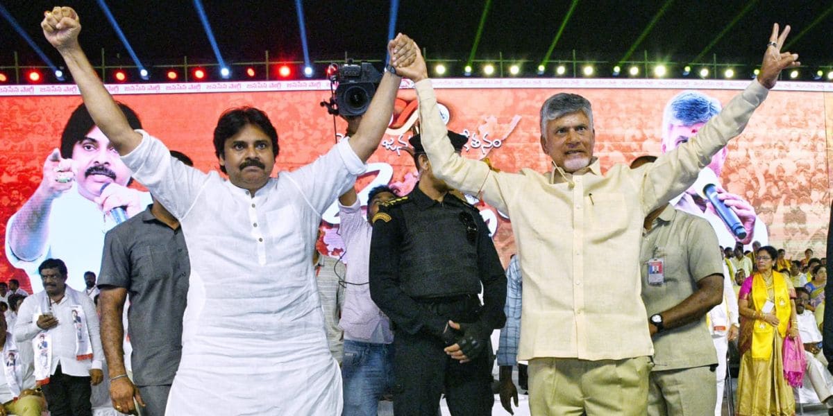 JSP chief Pawan Kalyan, TDP chief Chandrababu. (File Pic: Supplied)