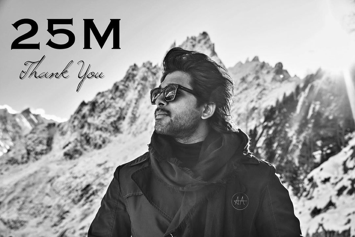 Allu Arjun first South India hero to gain 25 million instagram followers