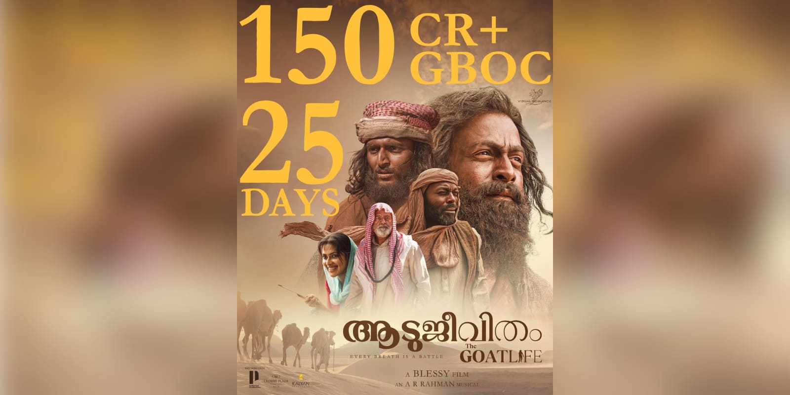Aadujeevitham grosses ₹150 crore worldwide