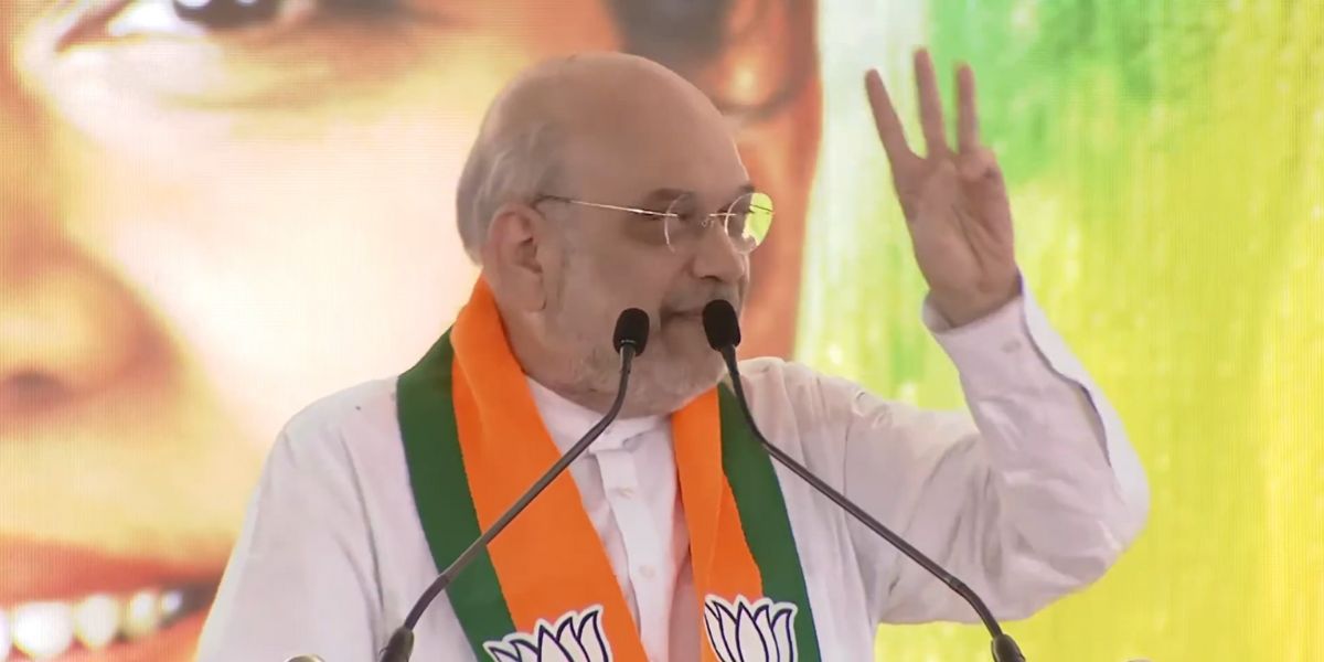 Amit Shah speaking in Alappuzha.
