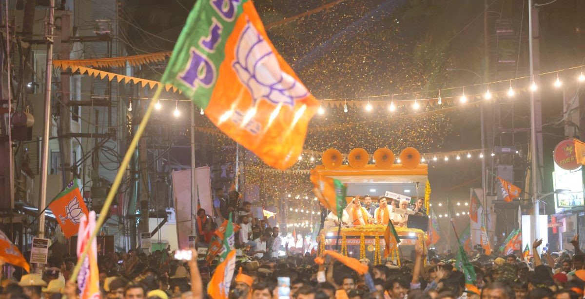 Amit Shah's road show in Bengaluru