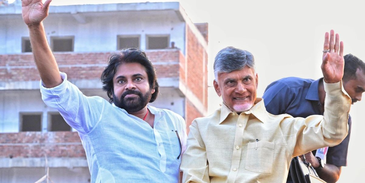 Chandrababu Naidu with Pawan Kalyan