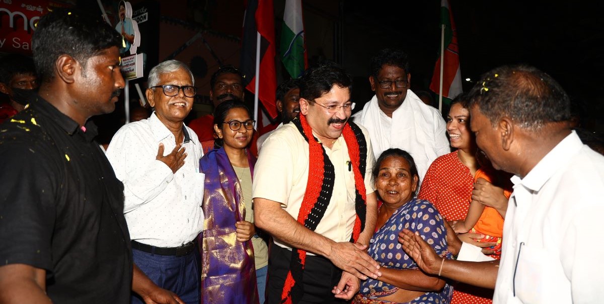Dayanidhi Maran campaigning