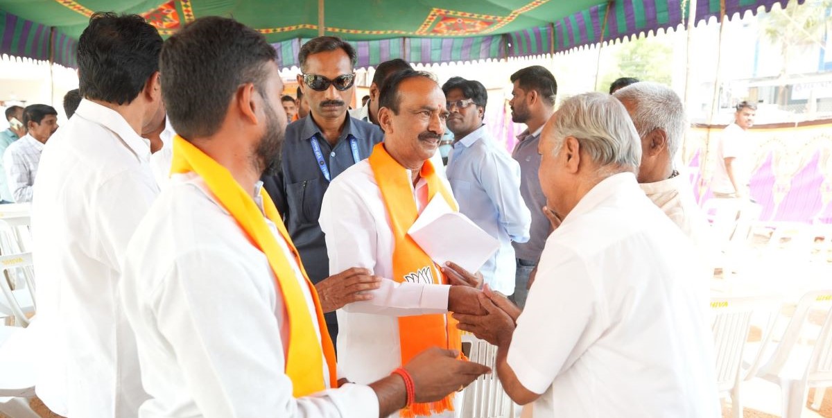 Eatala Rajender campaigning