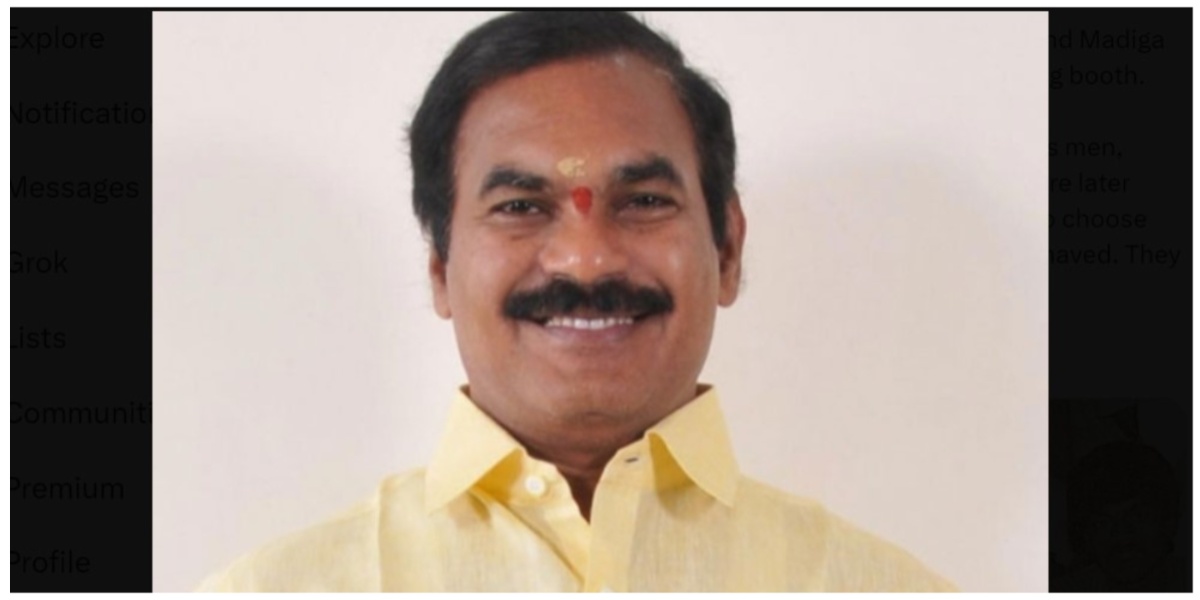 YSRCP Mandapeta MLA candidate Thota Trimurthulu (X)