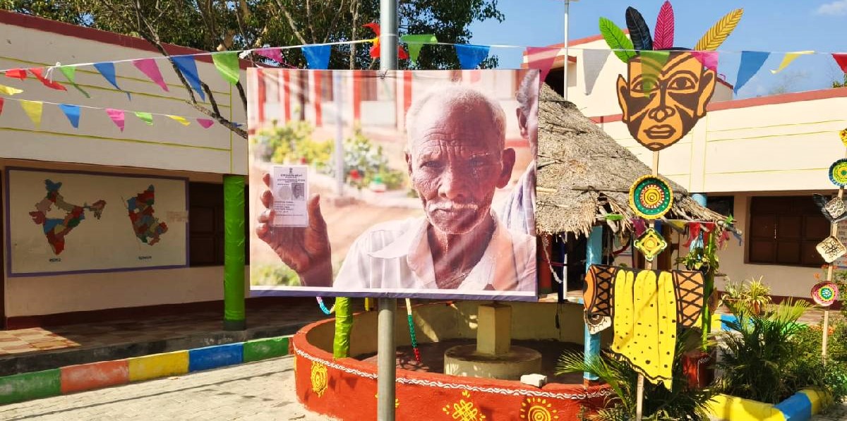 A tribal-themed polling station in Mysuru. (ECI website)