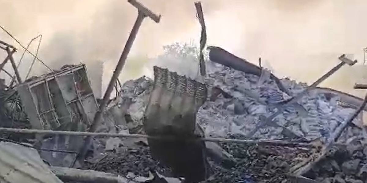 The explosion took place around 4.45 pm on Wednesday, 3 April. (Screengrab)