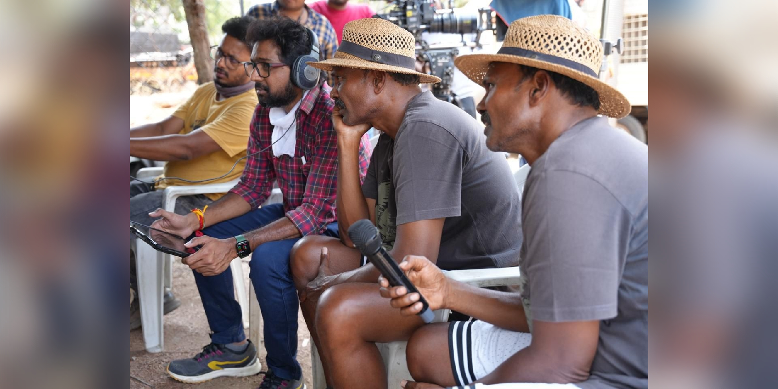 Ram-Lakshman overseeing an action scene for Vishwambhara