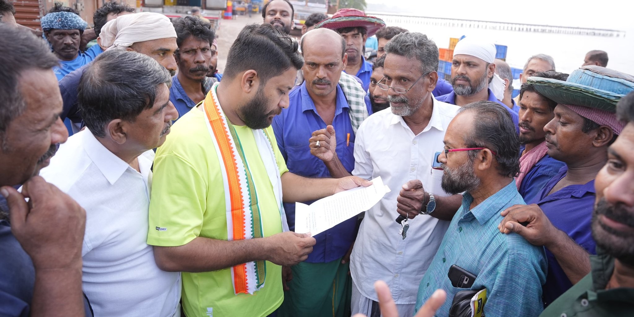 Shafi Parambil during his campaigning. (X)