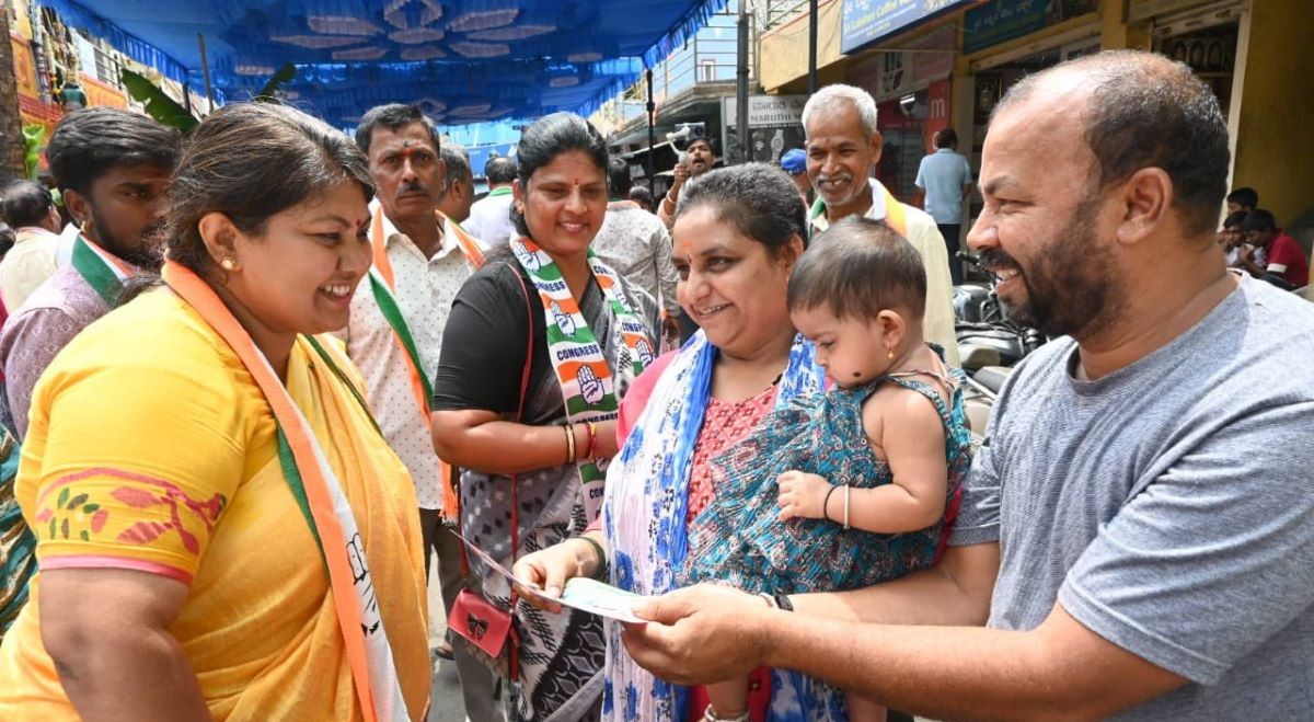 Sowmya Reddy during campaign