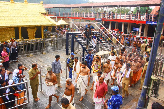 Priests at Sabarimala temple.