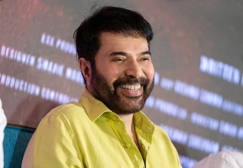 A candid pic of Mammootty