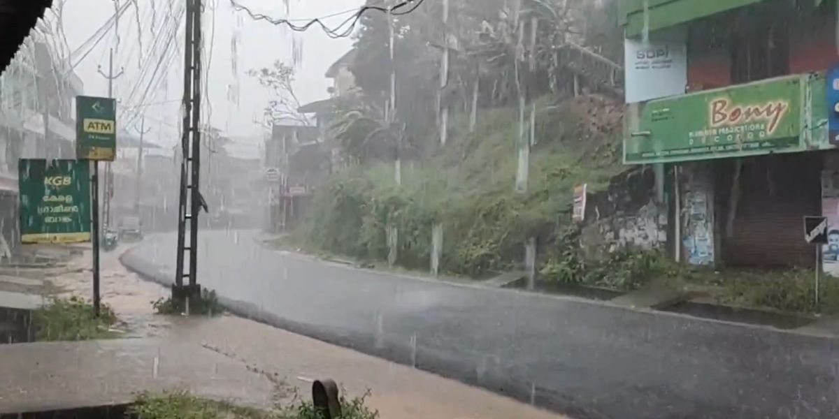 Heavy rain in Thiruvananthapuram.