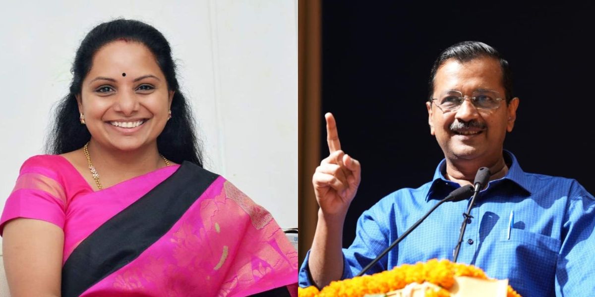 K Kavitha, Arvind Kejriwal.