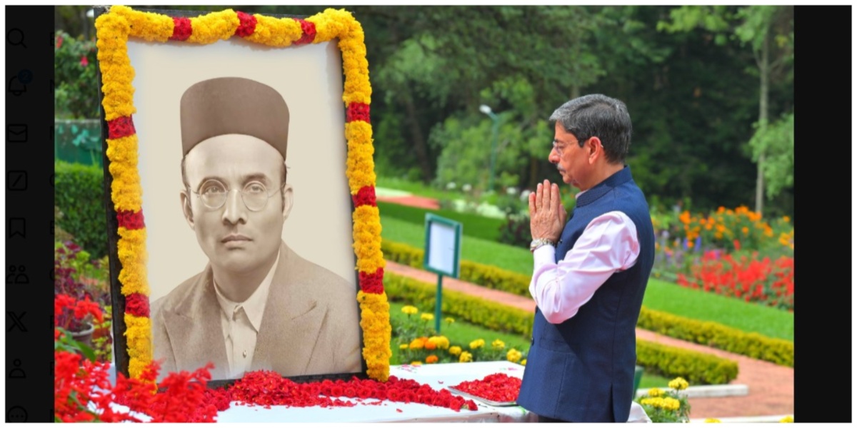 Tamil Nadu Governor Ravi pays tribute to Savarkar