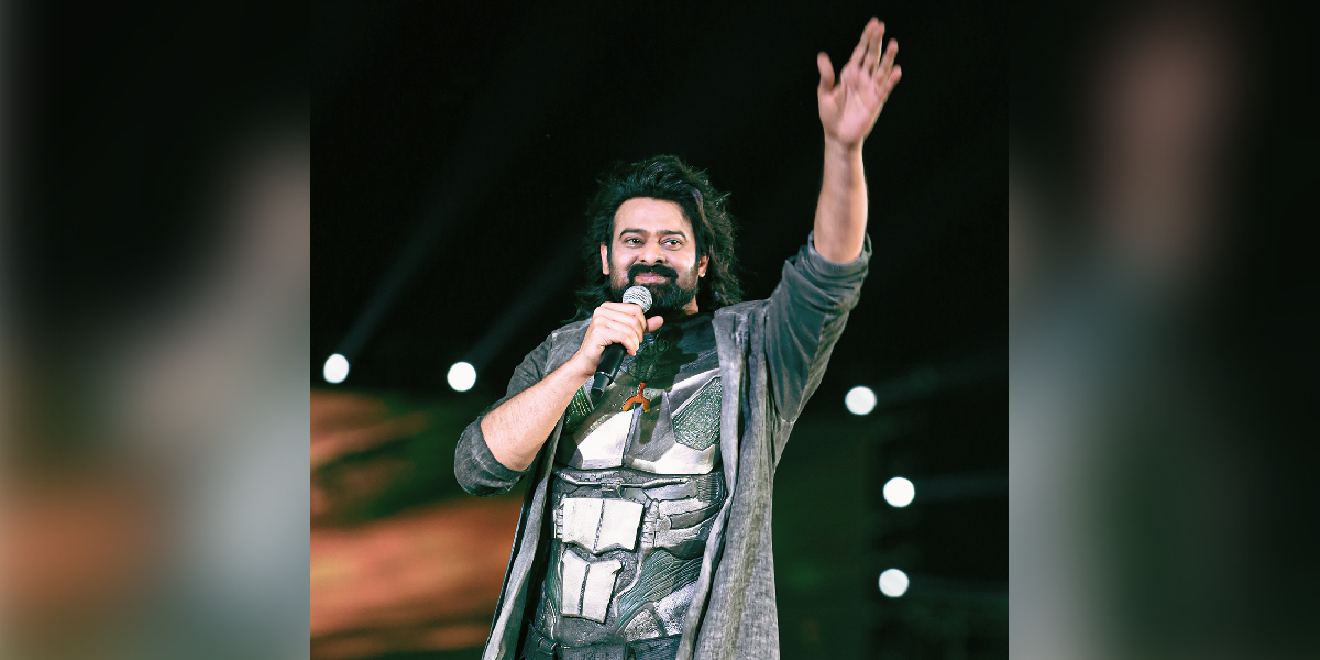 Prabhas at the promotional event of 'Kalki 2898 AD'. (Supplied)