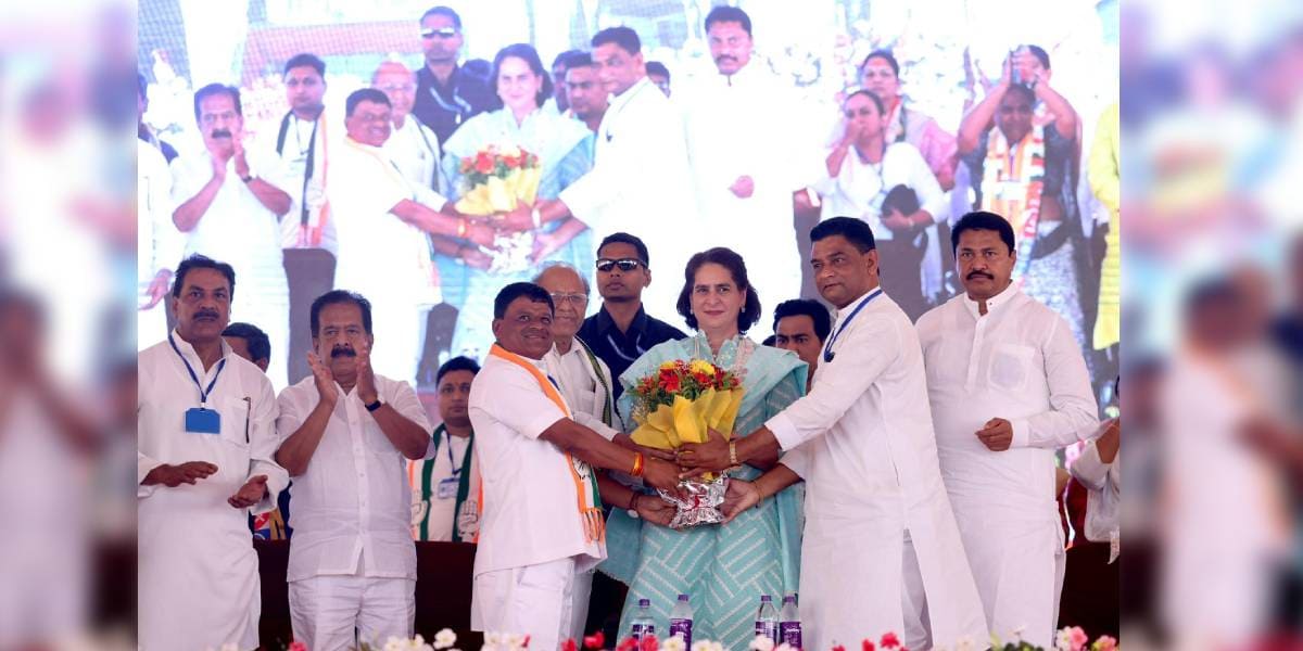 Priyanka Gandhi at Nandurbar, Maharashtra, on Saturday, 11 May. (Priyanka Gandhi/X)