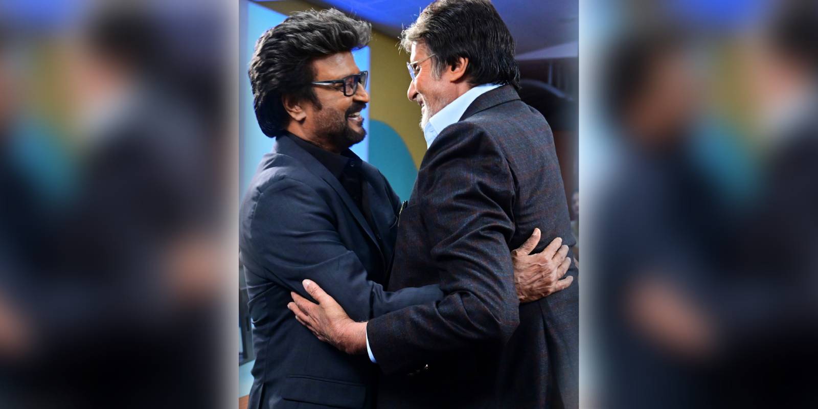 Rajinikanth and Amitabh Bachchan on Vettaiyan sets