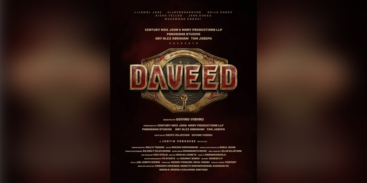 Antony Varghese's next is Daveed