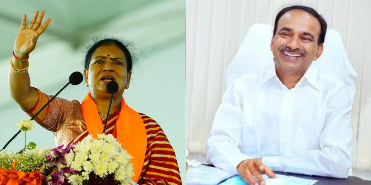 BJP leaders DK Aruna, Eatala Rajender.