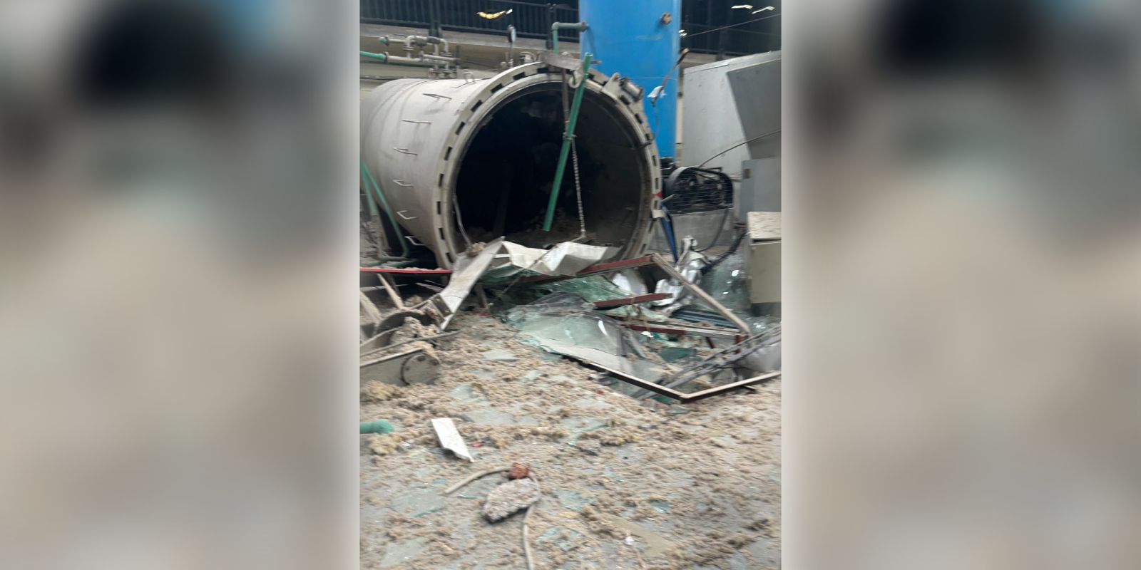 Blast at glass factory