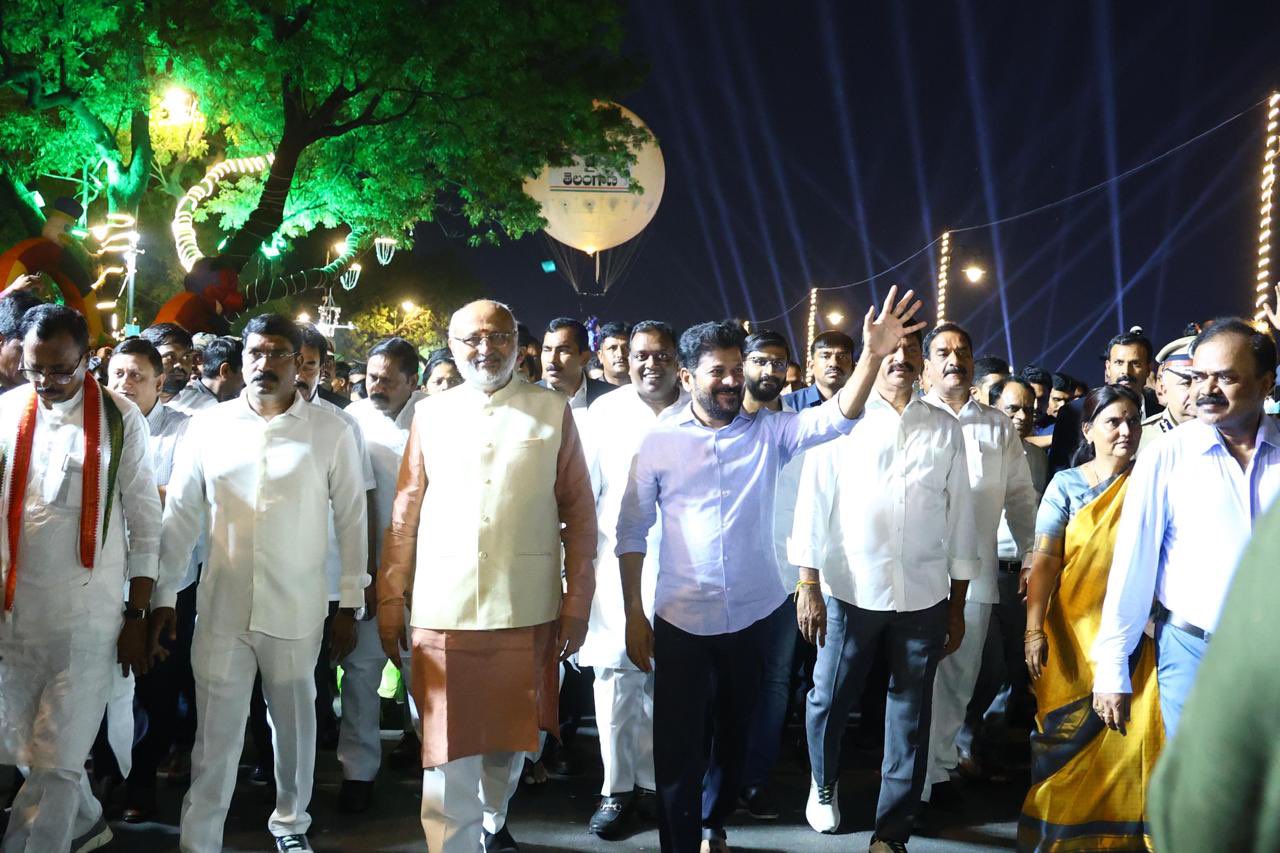Telangana chief minister at Telangana Day celebrations. (X)