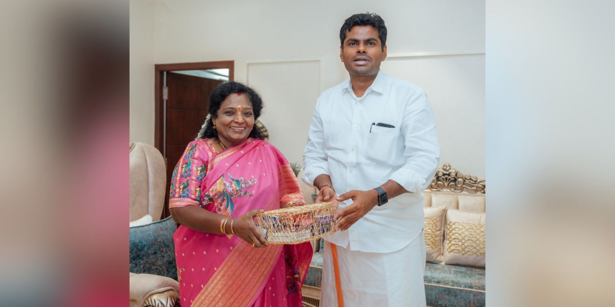 K Annamalai called on Tamilisai Soundararajan at her residence in Chennai. (X)