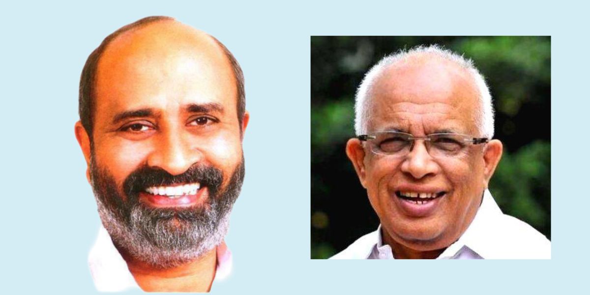 Kerala JD(S) MLAs Mathew Thomas and Krishnakutty.