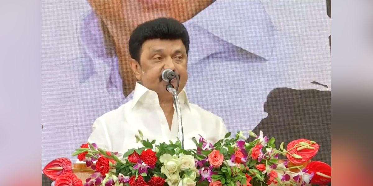 MK Stalin speaking at a funcyion in Chennai. (X)