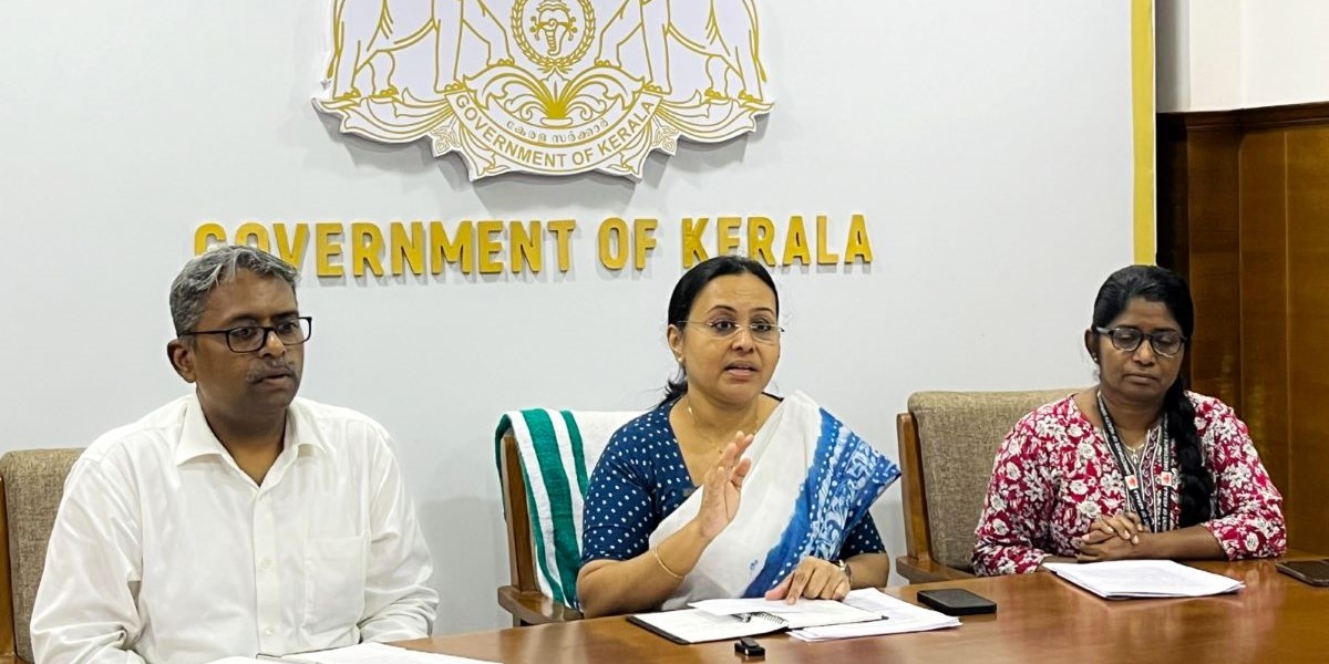 Minister Veena George during the press meet