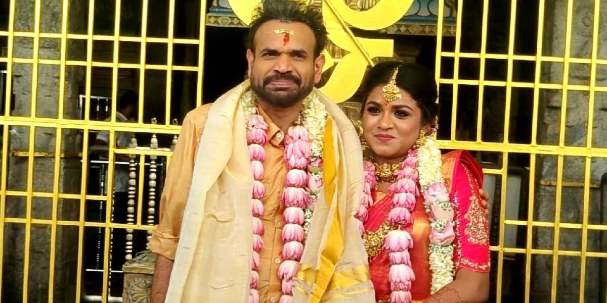 Premgi Amaren married his partner Indu at the famous Murugan temple in Thiruttani. (X)