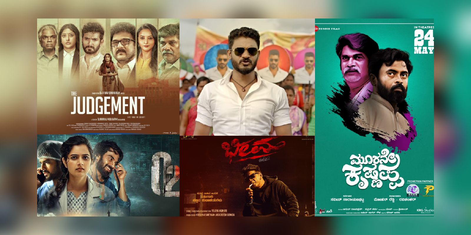 A collage of stills from Kannada films that were released in 2024. (Supplied)