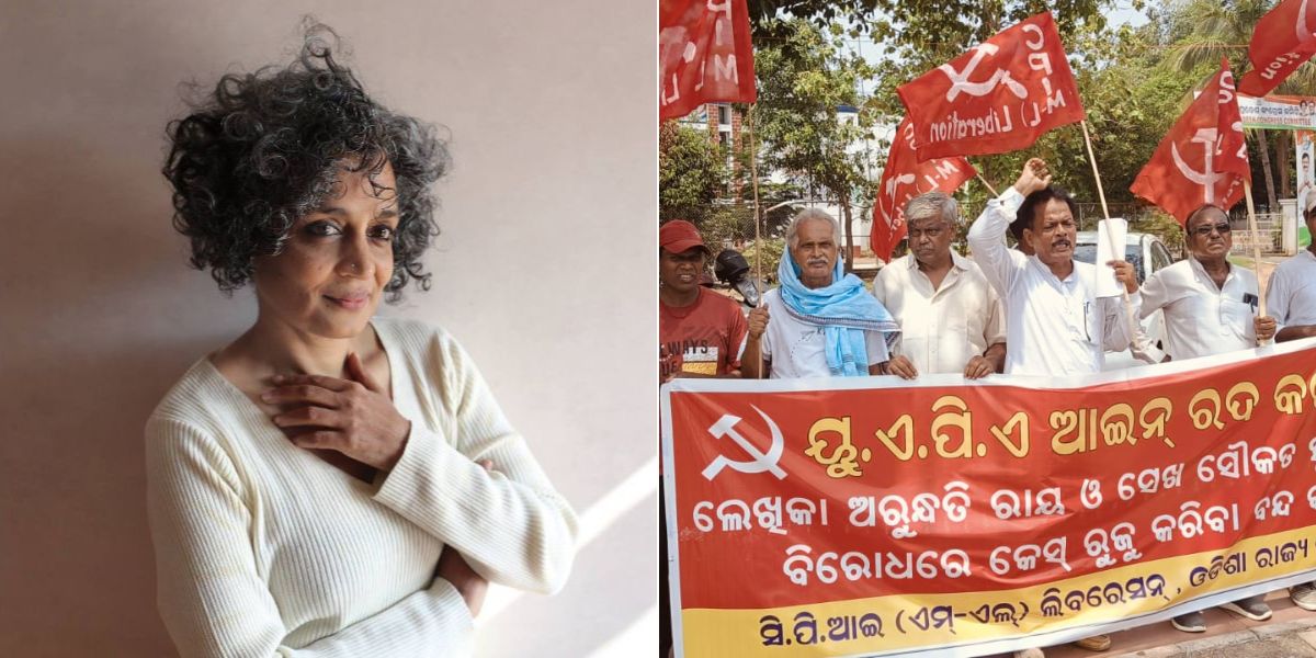Left parties protest against prosection of Arundhati Roy under UAPA