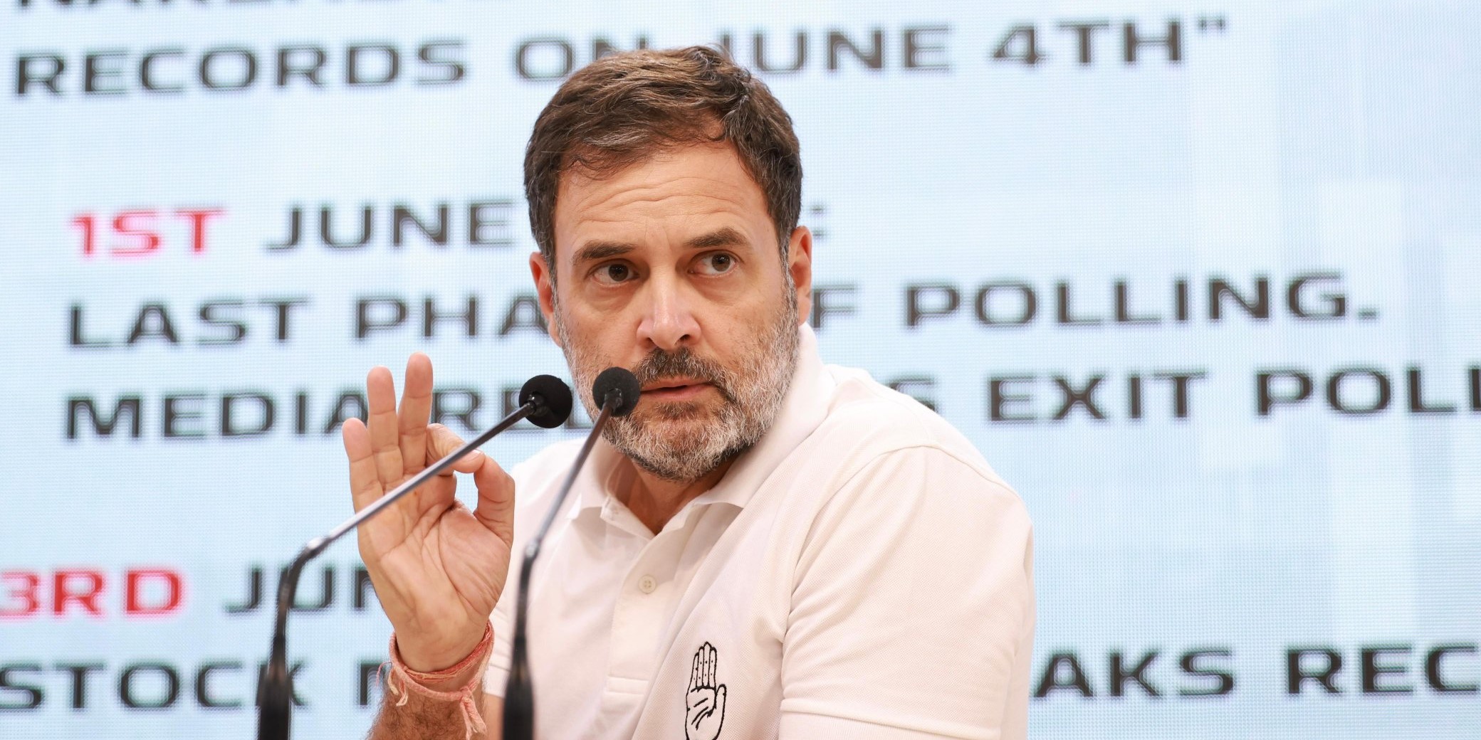 Rahul Gandhi during the press conference. (X)