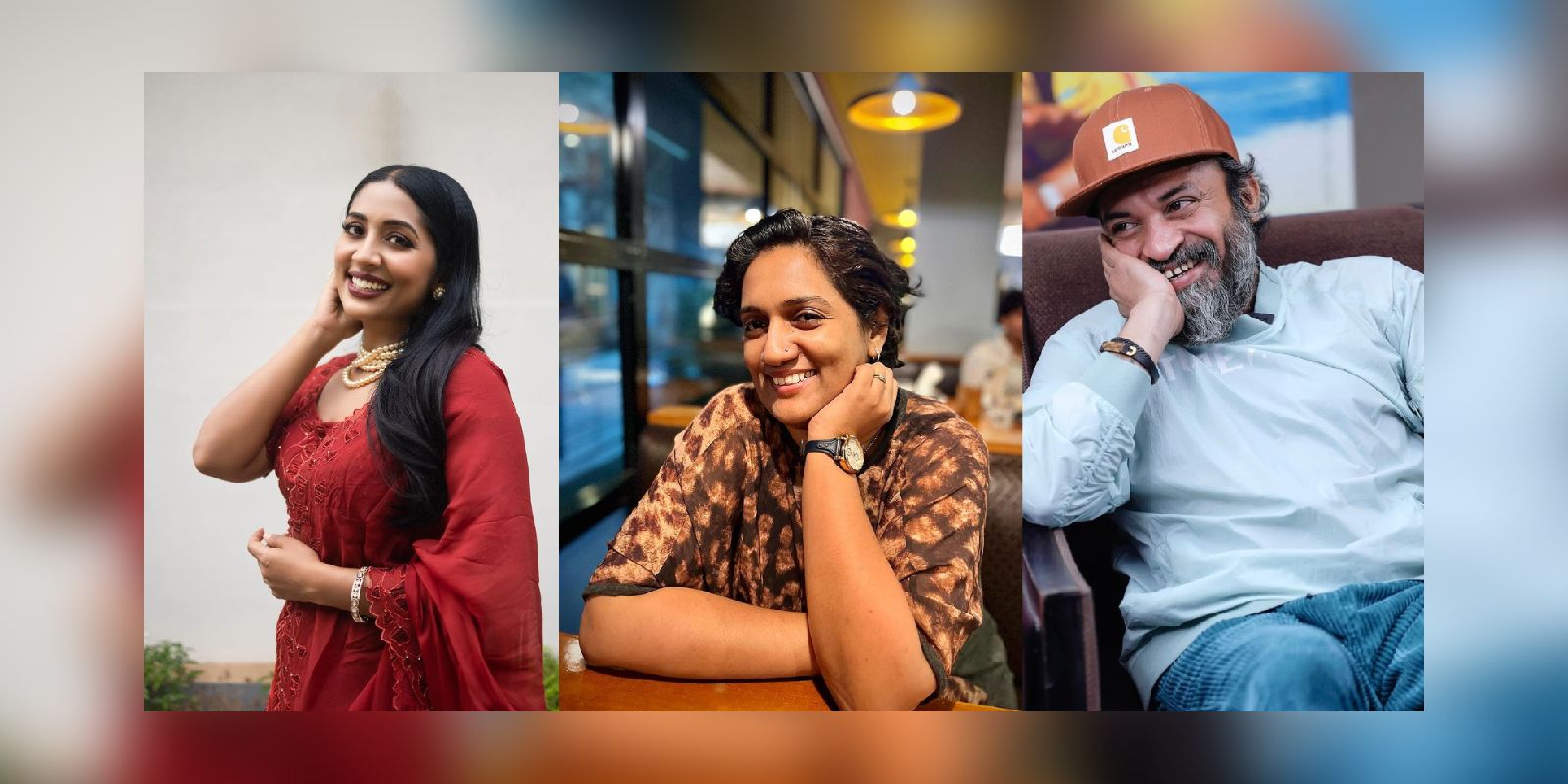 Ratheena, Navya Nair, and Soubin Shahir