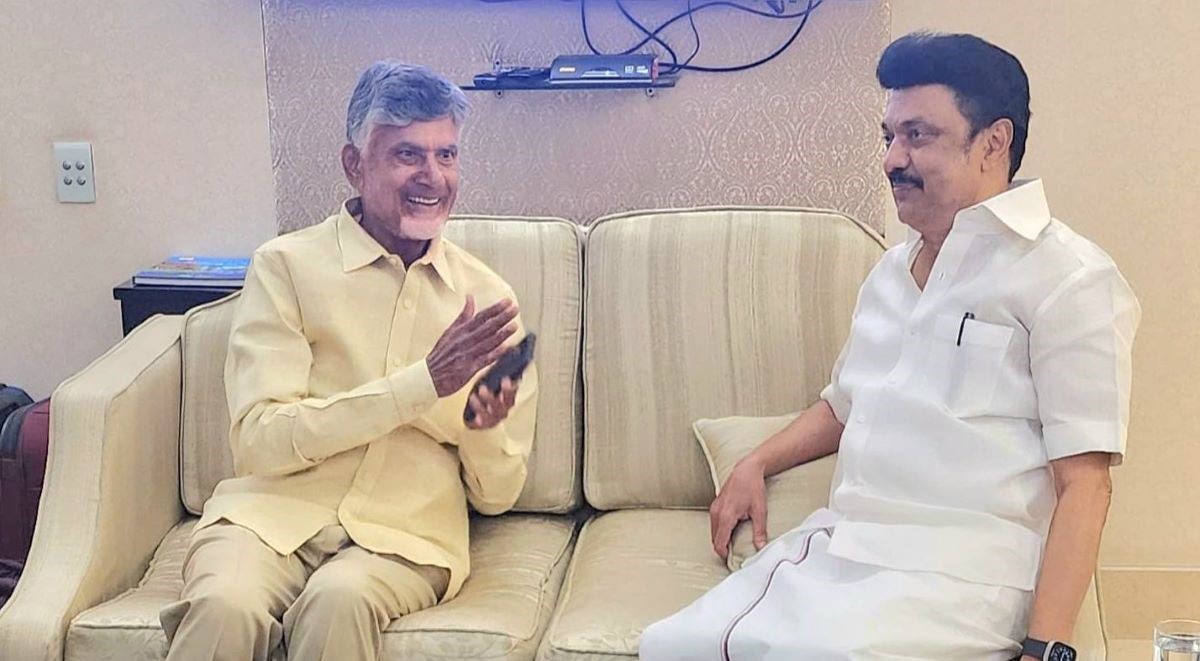 Stalin with Chandrababu Naidu