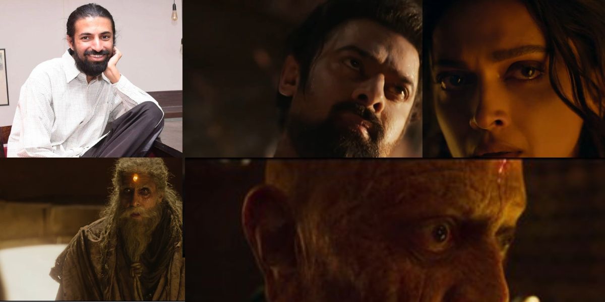 Nag Ashwin, and a collage of stills from 'Kalki 2898' trailer.