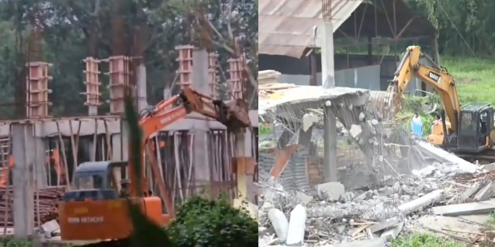 ysrcp office pulled down amaravati