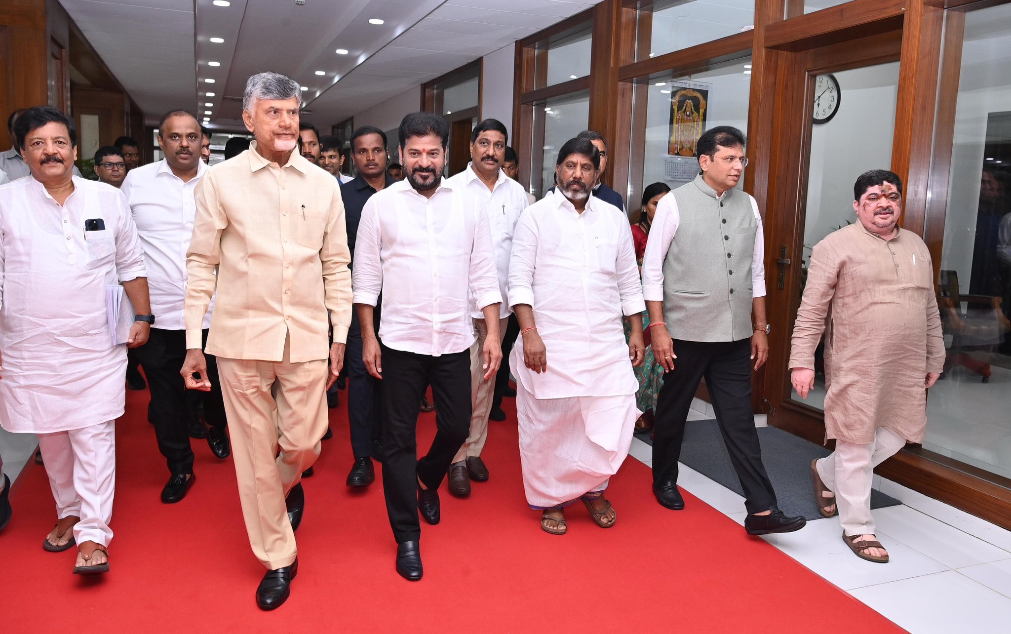 The meeting was held in an atmosphere of mutual trust and accommodation. (Revanth Reddy/X)