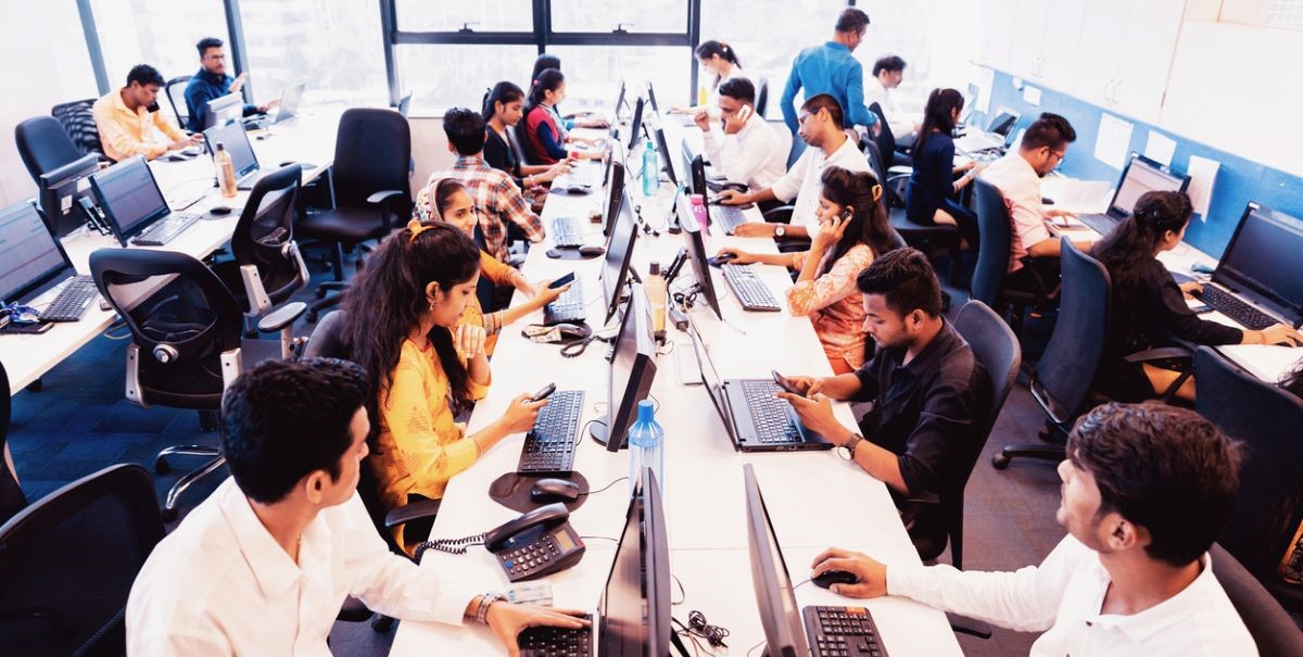 IT employees working