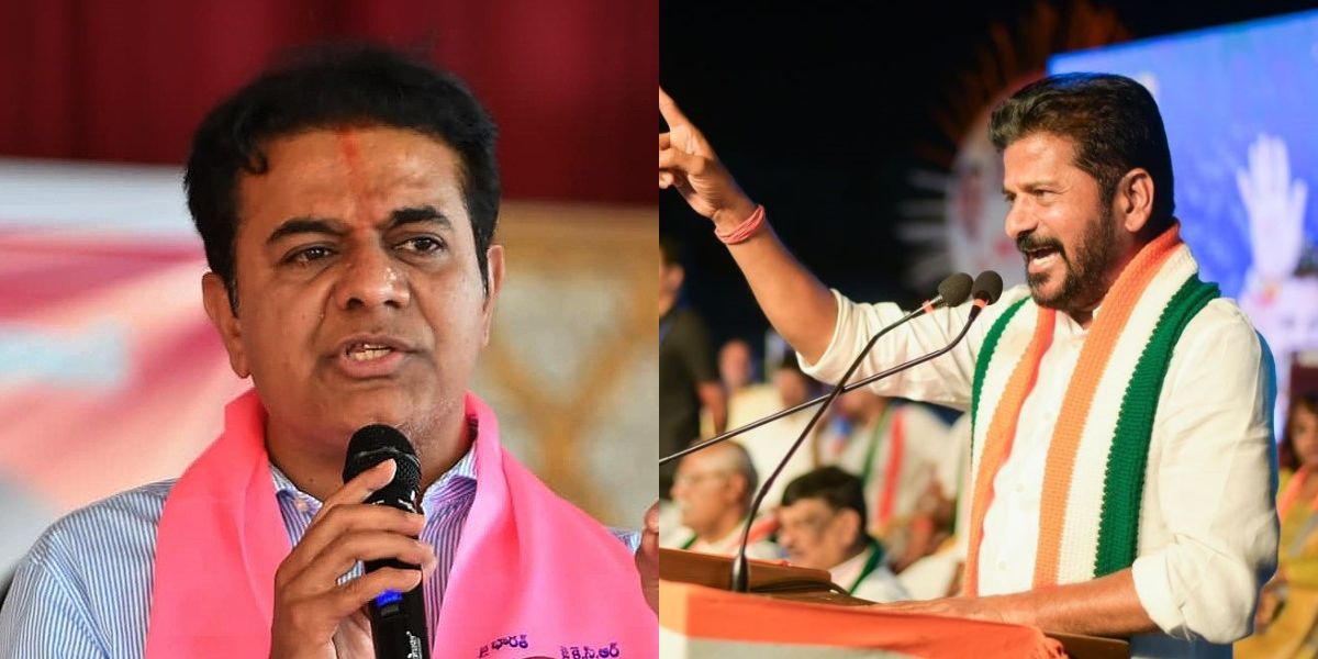 KTR and Revanth Reddy. (File pictures)