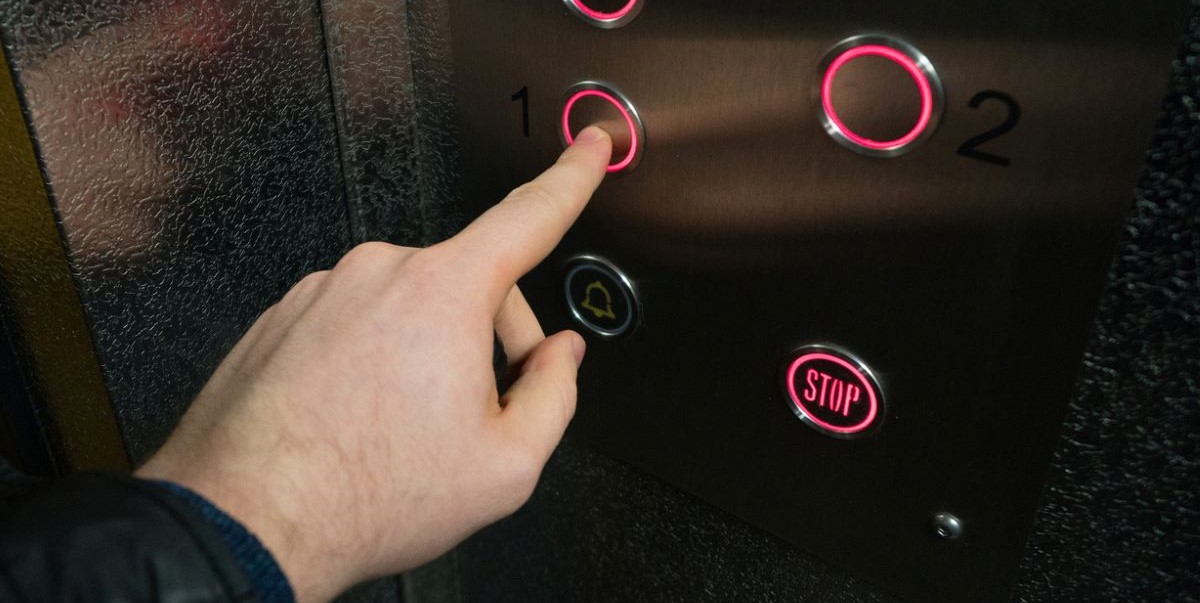 Man stuck in lift