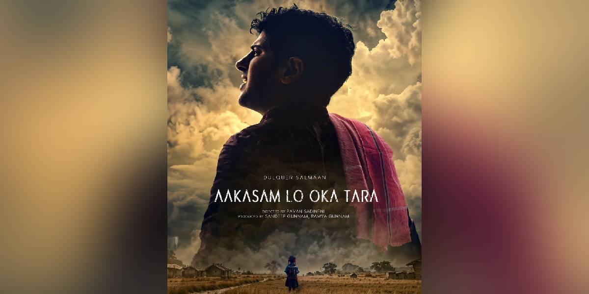 'Aakasam Lo Oka Tara' poster featuring Dulquer Salmaan. (X)