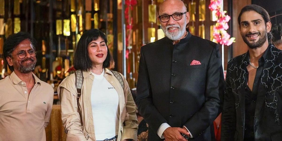 On sets of 'Sikandar': Murugadoss, Warda Khan Nadiadwala, Sathyaraj and Prateik Babbar. (Supplied)