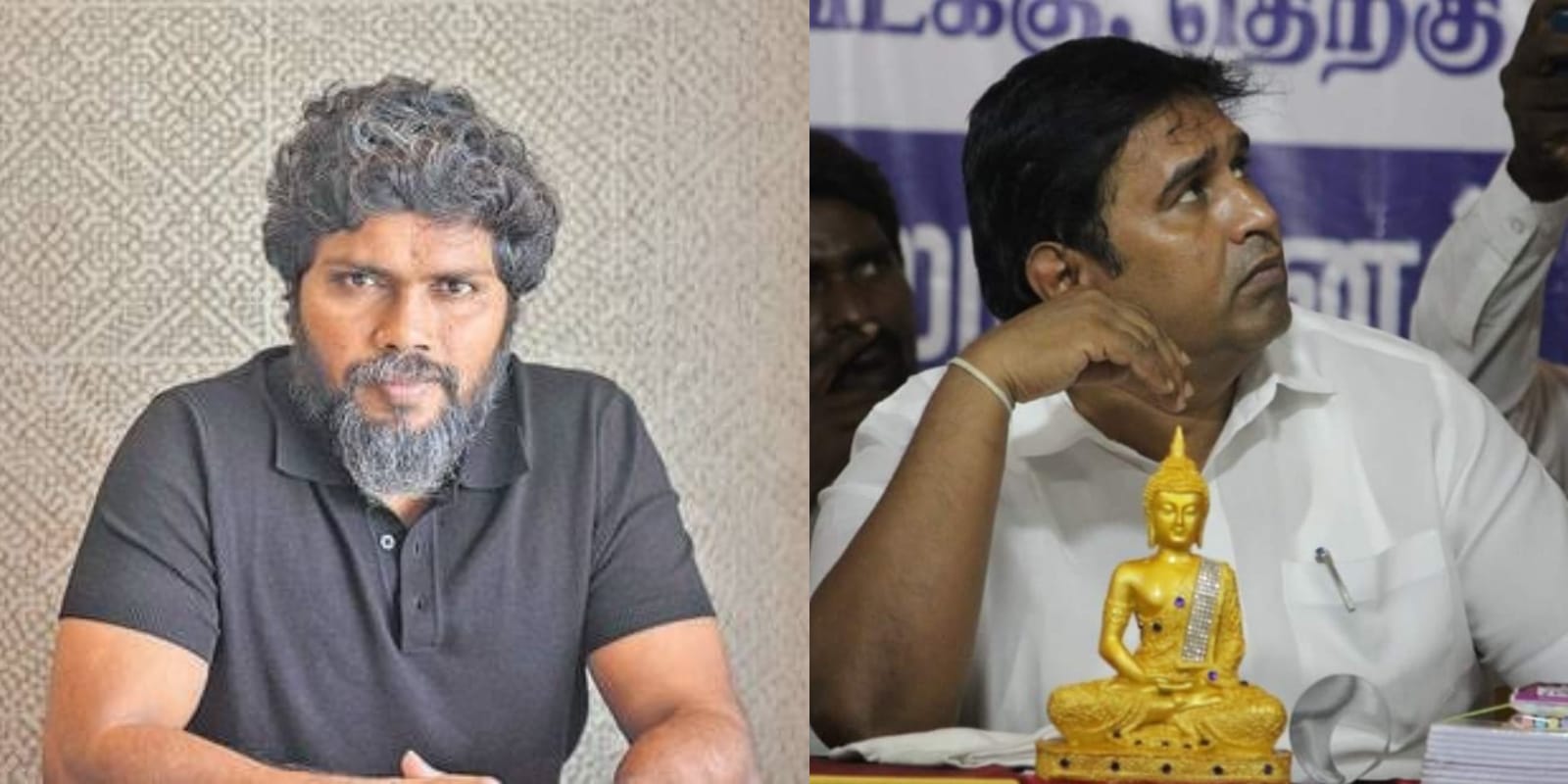 Director Pa Ranjith (left) and the slain BSP leader K Armstrong. (Supplied)