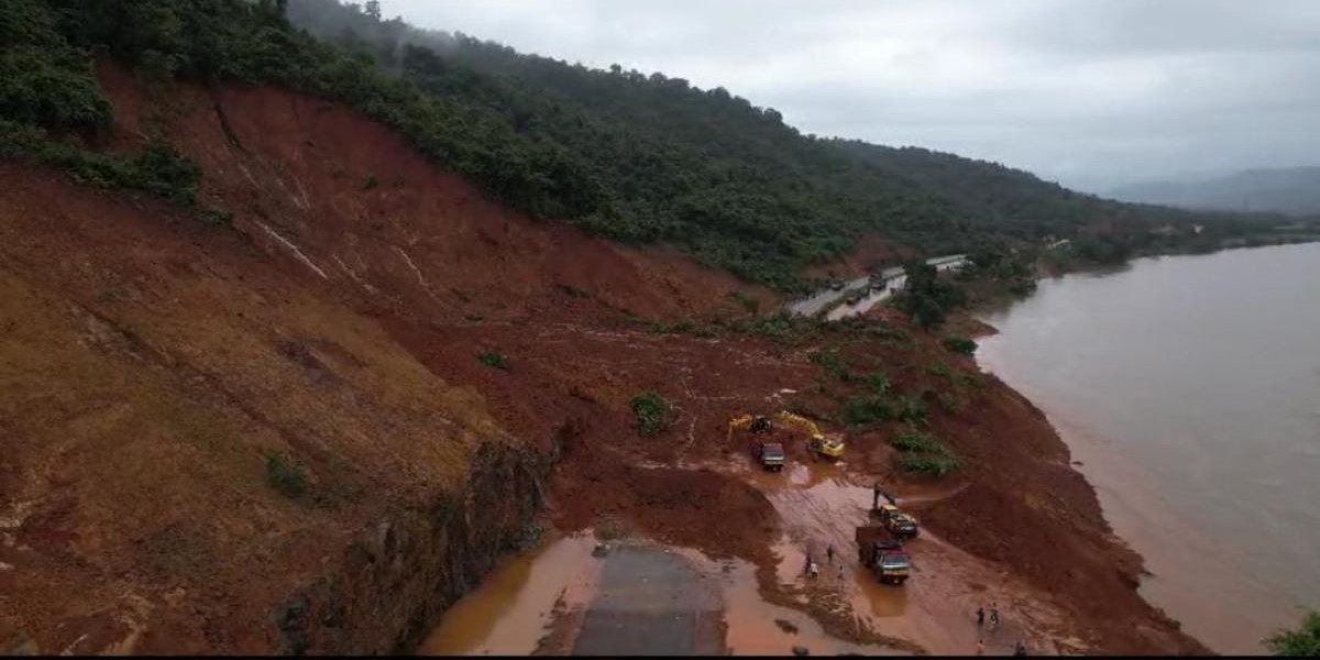 Rescue operataion underway at the landslide site