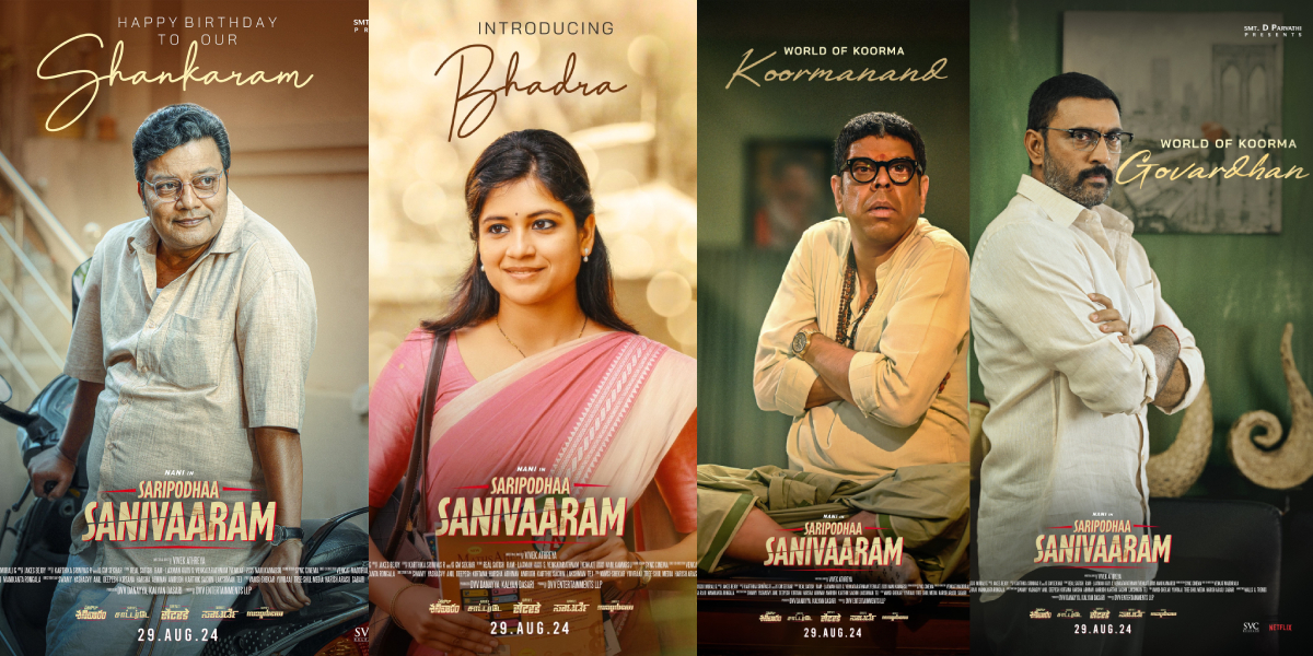 Character posters from Saripodhaa Sanivaaram unveiled
