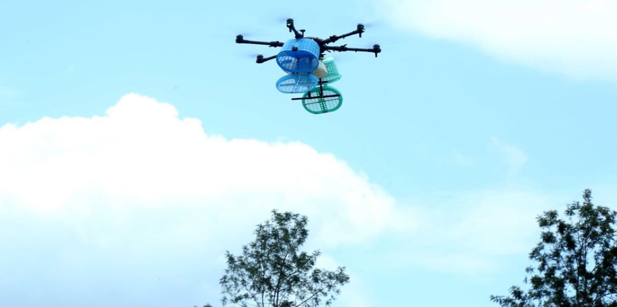 Drones deliver food to rescue workers in landslides-ravaged Wayanad